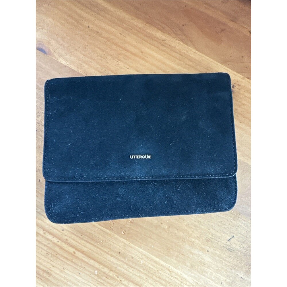 UTERQÜE Spanish Brand Small Black Leather Purse